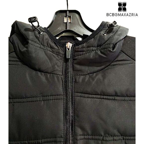 BCBGMAXARZIA NEW Peplum Quilted Hooded Lightweight Puffer Jacket S - Picture 7 of 12